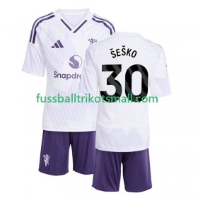 Fußballtrikots Manchester United Benjamin Sesko 30 Kinder 2025-2026 Kurzarm Auswärts-trikot kaufen